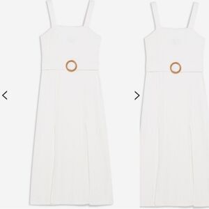 knot front midi dress topshop Topshop Blue Button Down Dress